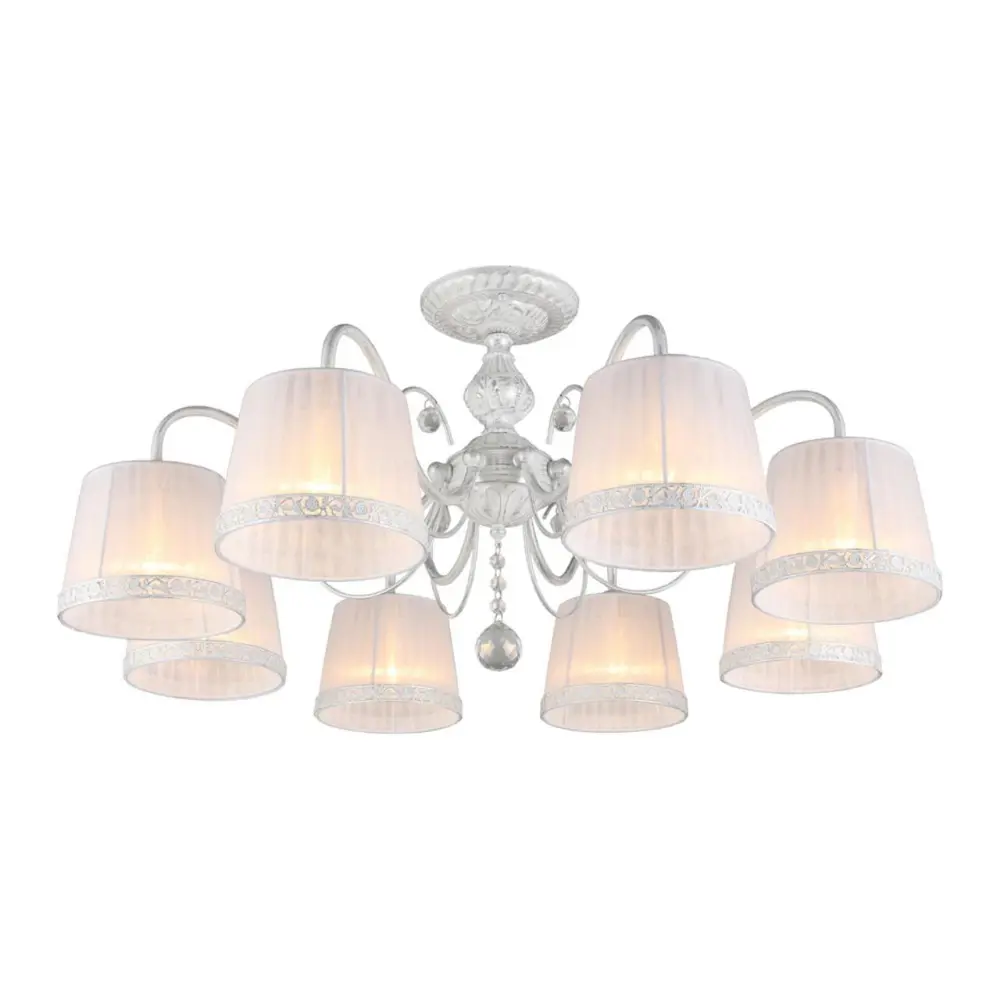 Фото Люстра потолочная Omnilux Oml-180-71145 8 ламп 16 м² цвет белый