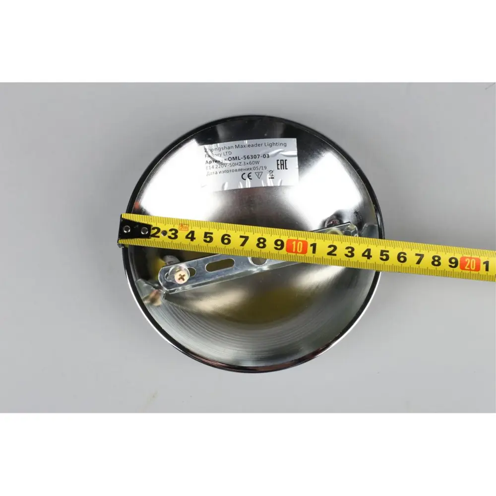 Фото 7 Люстра потолочная Omnilux Oml-130-70365 3 лампы 6 м² цвет хром