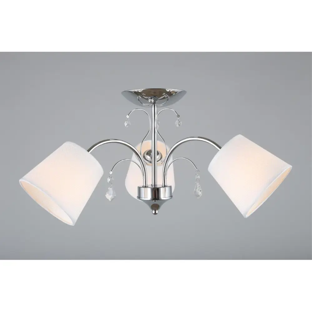 Фото 3 Люстра потолочная Omnilux Oml-130-70365 3 лампы 6 м² цвет хром