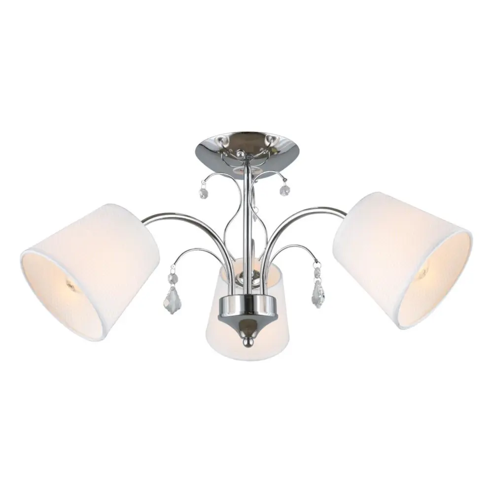 Фото Люстра потолочная Omnilux Oml-130-70365 3 лампы 6 м² цвет хром