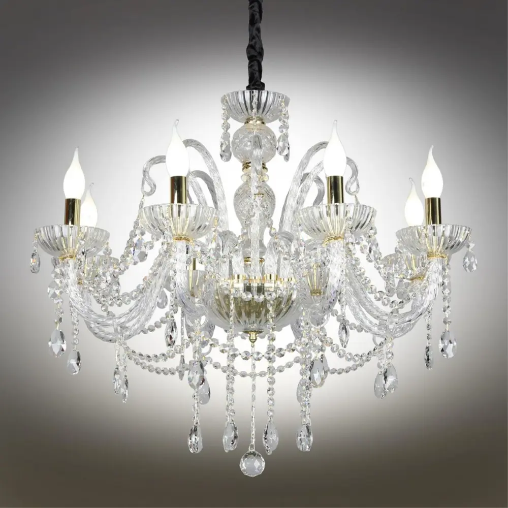 Фото 2 Люстра подвесная Omnilux Oml-180-30107 8 лампы 16 м² цвет прозрачный