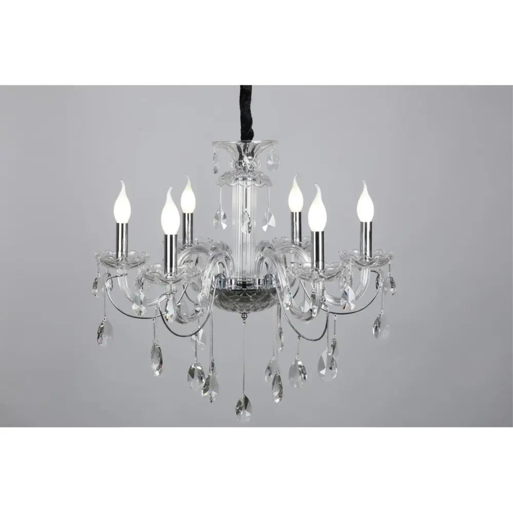 Фото 5 Люстра подвесная Omnilux Oml-160-30207 6 ламп 12 м² цвет прозрачный