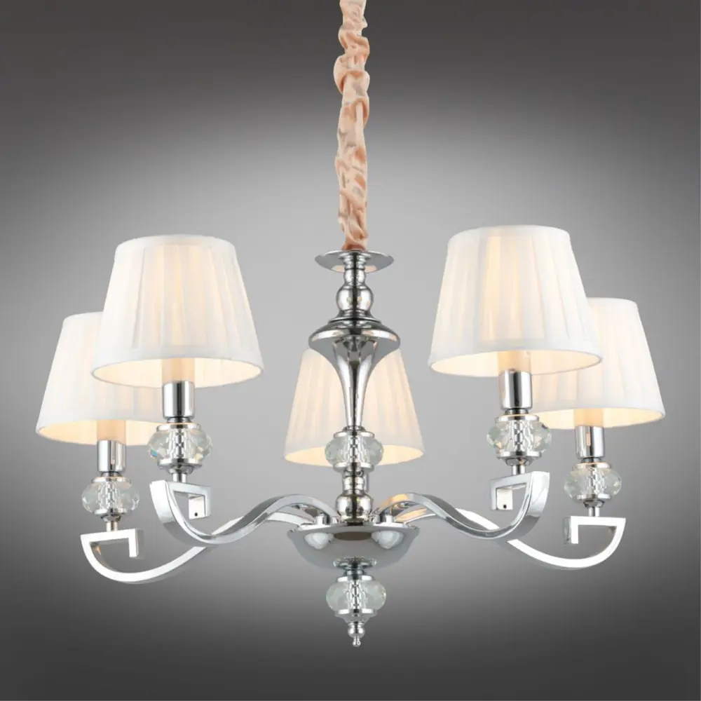 Фото 2 Люстра подвесная Omnilux Oml-150-30427 5 ламп 10 м² цвет хром