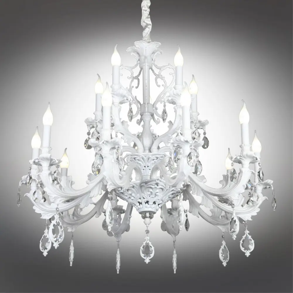 Фото 2 Люстра подвесная Omnilux Oml-151-31747 15 ламп 30 м² цвет белый