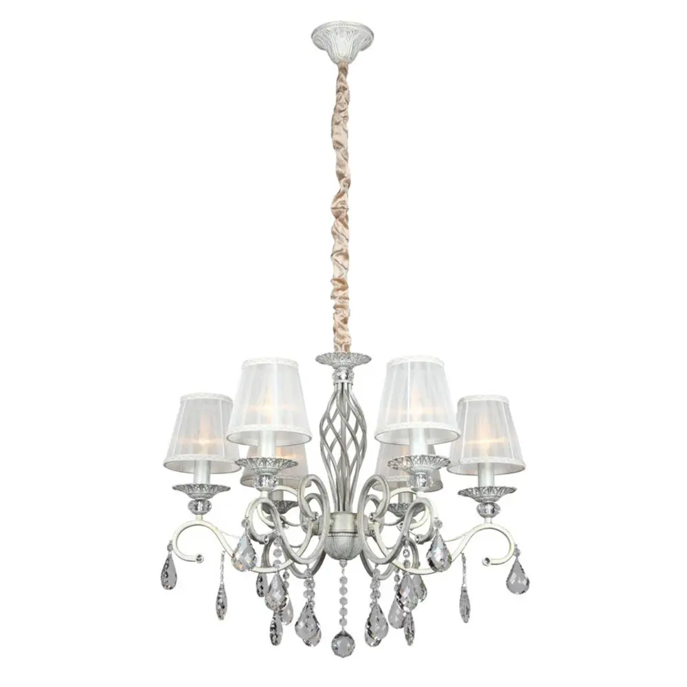 Фото Люстра подвесная Omnilux Oml-160-30197 6 ламп 12 м² цвет белый