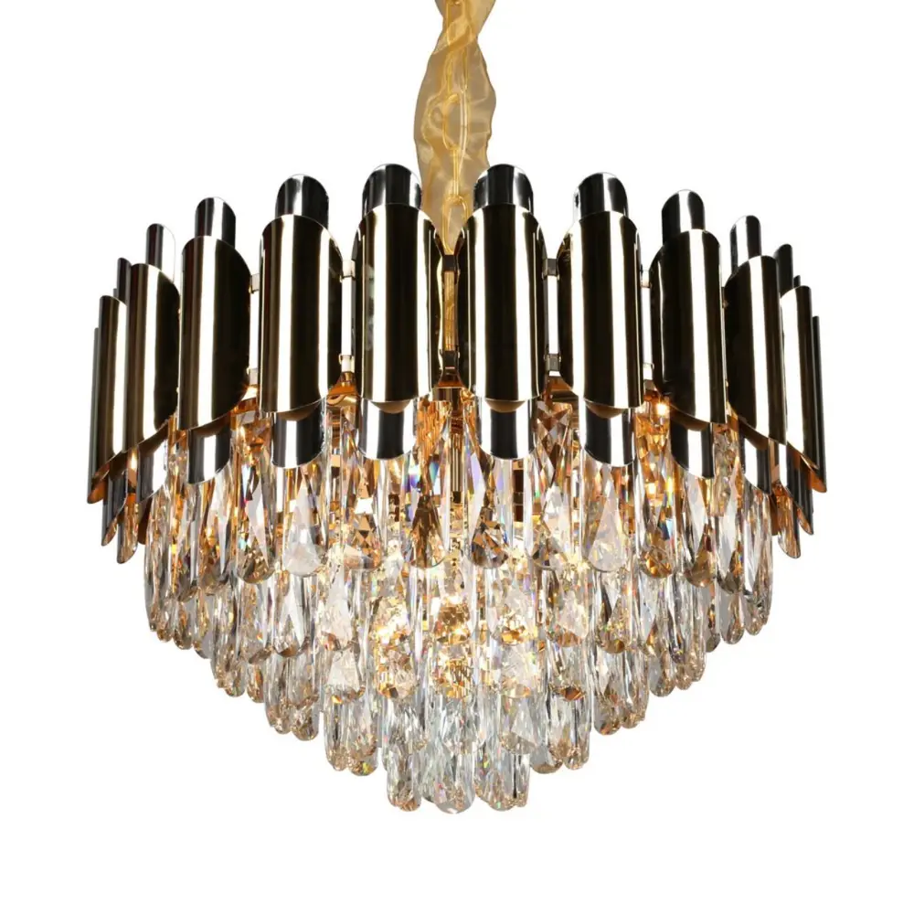 Фото Люстра подвесная Omnilux Oml-180-30418 8 ламп 16 м² цвет золото