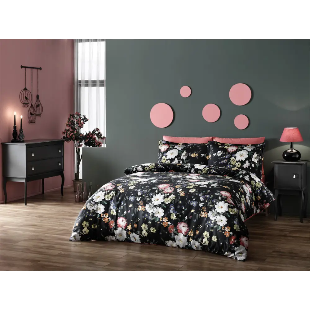 Фото Комплект постельного белья Tac Digital Saten 2082-95683, полутораспальный, сатин, черный Фото Комплект постельного белья Tac Digital Saten 2082-95683, полутораспальный, сатин, черный