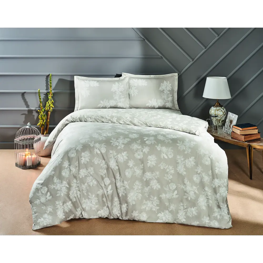 Фото Комплект постельного белья Tac Saten 3255-75125, полутораспальный, сатин, бежевый Фото Комплект постельного белья Tac Saten 3255-75125, полутораспальный, сатин, бежевый