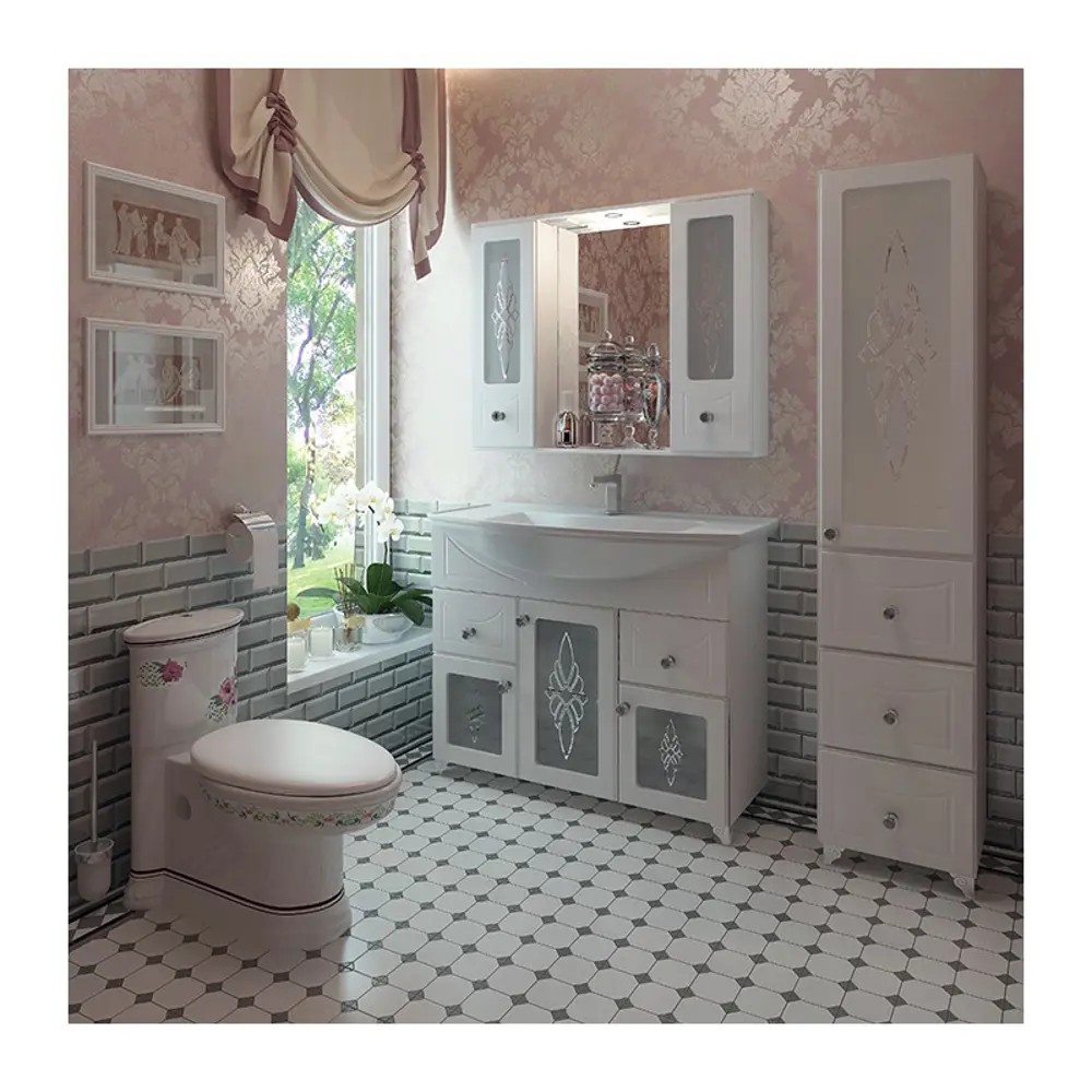 Фото 7 Тумба под раковину напольная Evagold УТ-00008129 102см цвет белый Фото 7 Тумба под раковину напольная Evagold УТ-00008129 102см цвет белый