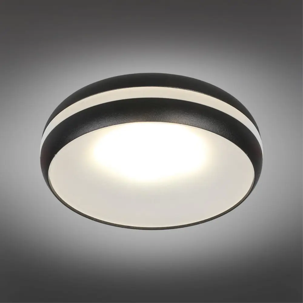 Фото 2 Светильник точечный встраиваемый светодиодный Omnilux Oml-110-918201 2 м² цвет черный