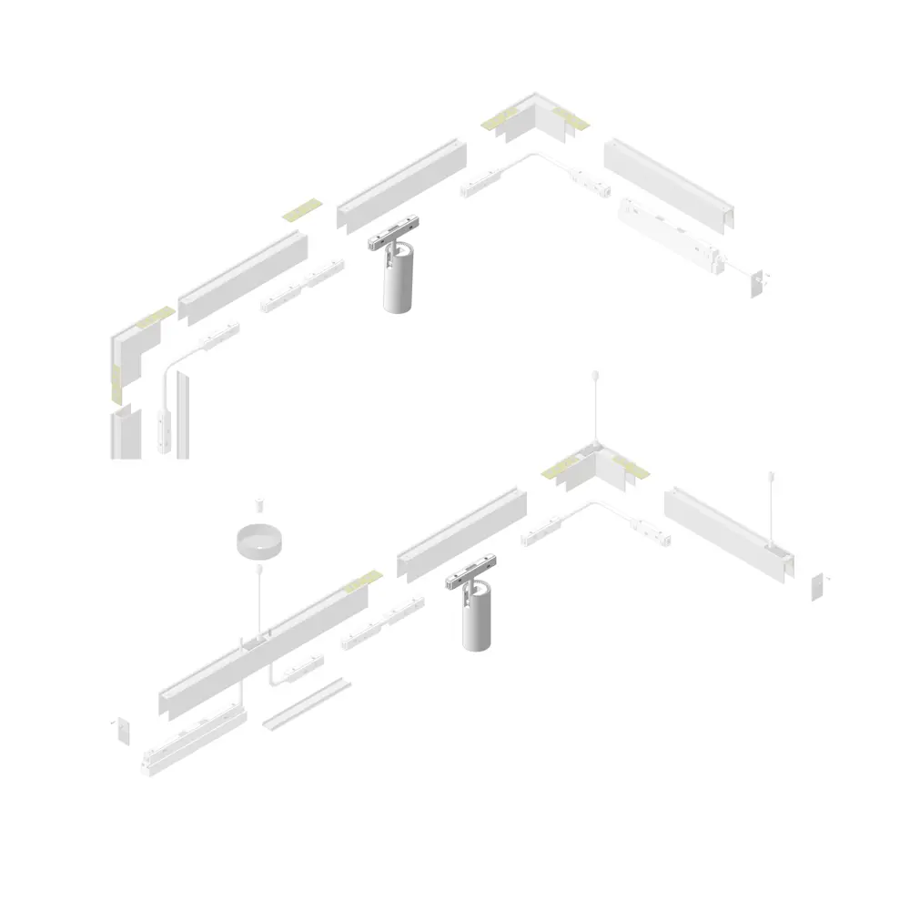 Фото 3 Трековый светильник светодиодный VITALUCE VT0200012-00.1 22 Вт 8 м² цвет белый Фото 3 Трековый светильник светодиодный VITALUCE VT0200012-00.1 22 Вт 8 м² цвет белый