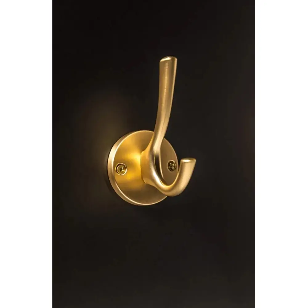 Фото 4 Крючок Gtv 5.9x7.5x10.5 см 2 рожка цвет матовое золото Фото 4 Крючок Gtv 5.9x7.5x10.5 см 2 рожка цвет матовое золото