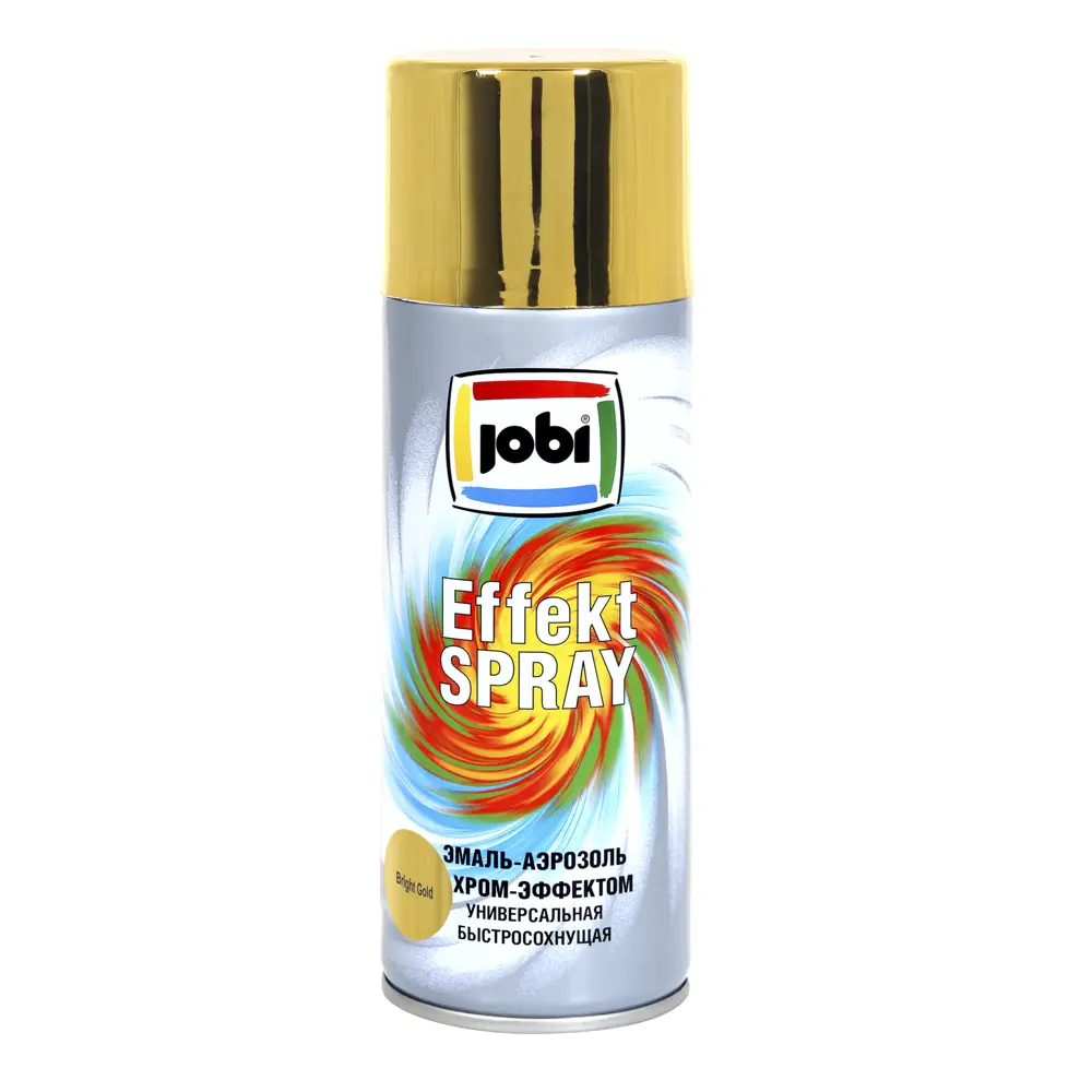 Фото 2 Эмаль аэрозольная декоративная Jobi EffektSpray быстросохнущая атмосферостойкая металлик цвет золото 520 мл Фото 2 Эмаль аэрозольная декоративная Jobi EffektSpray быстросохнущая атмосферостойкая металлик цвет золото 520 мл