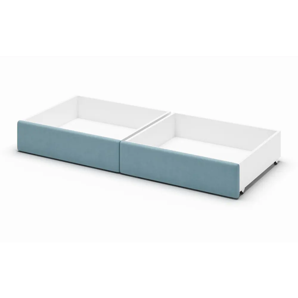 Фото 3 Кровать с защитным бортиком и ящиком Romack Donny 70x32.5x160 см ДСП цвет голубой Фото 3 Кровать с защитным бортиком и ящиком Romack Donny 70x32.5x160 см ДСП цвет голубой