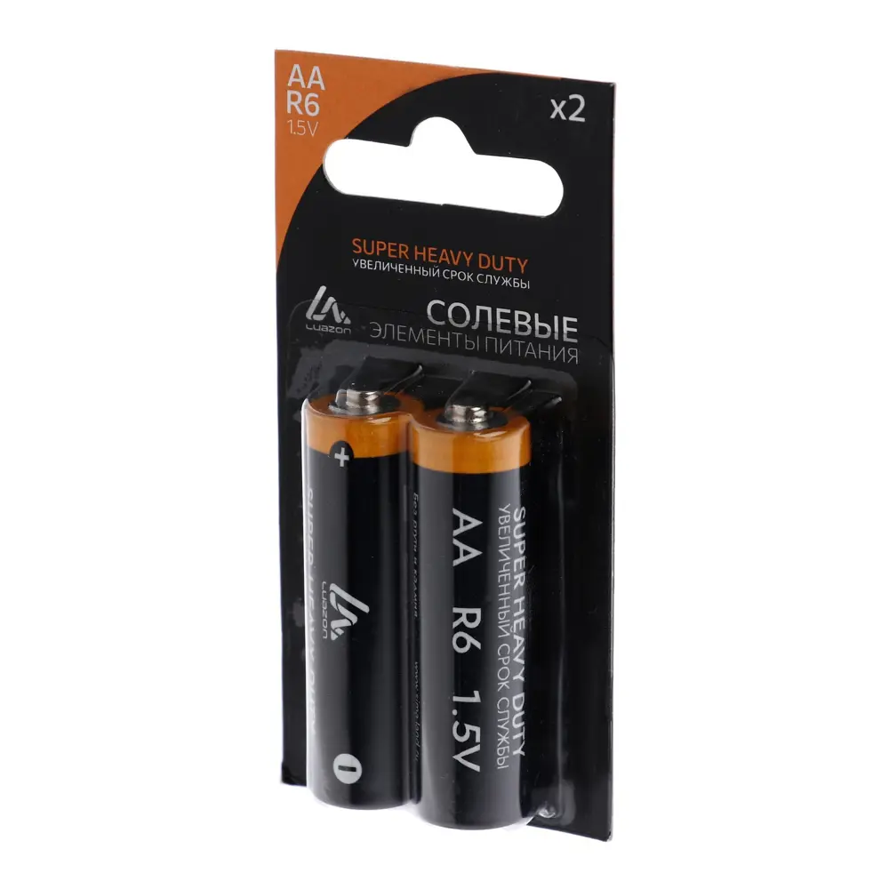 Фото 4 Батарейка LuazON Super Heavy Duty АА R6 солевая 2 шт. Фото 4 Батарейка LuazON Super Heavy Duty АА R6 солевая 2 шт.