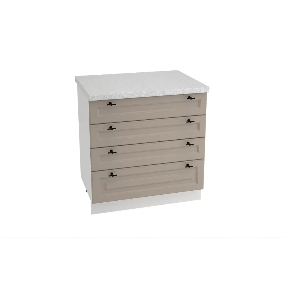 Фото Напольный шкаф Сурская мебель Omnia 80x81.6x47.8 см 4 ящика ЛДСП цвет коричневый