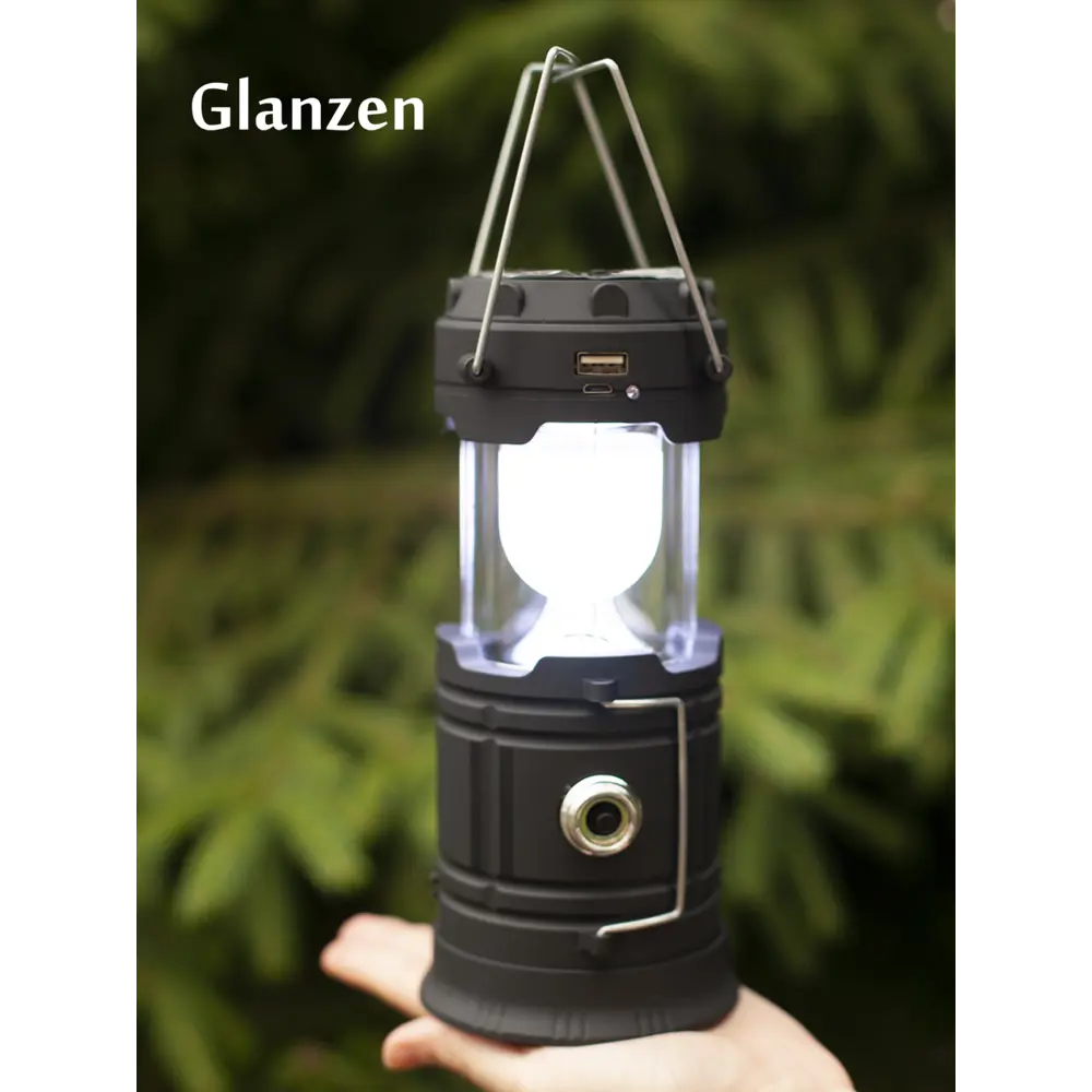 Фото Фонарь кемпинговый декоративный Glanzen CFL-0350-5803 на солнечной батарее Фото Фонарь кемпинговый декоративный Glanzen CFL-0350-5803 на солнечной батарее