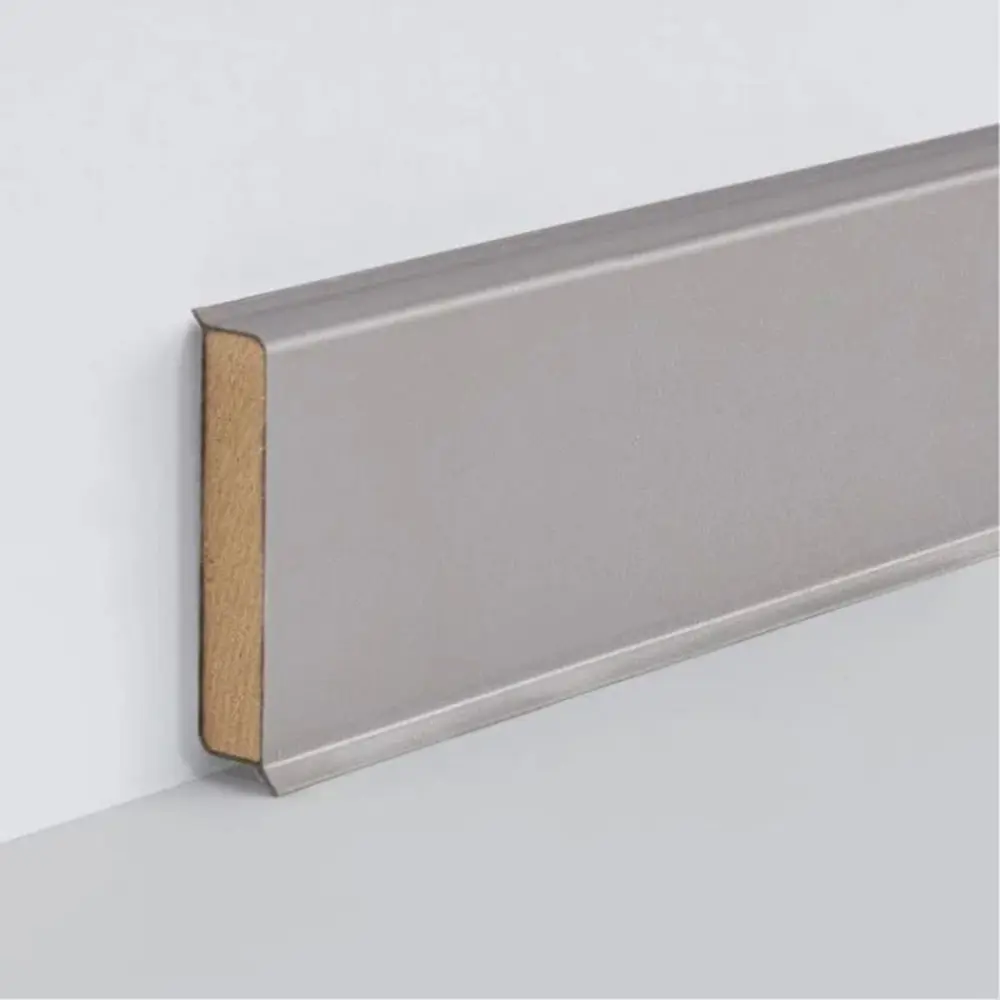 Фото Плинтус напольный Dollken Cubu flex life Платиновое серебро 80x11x2500 мм 10 шт. Фото Плинтус напольный Dollken Cubu flex life Платиновое серебро 80x11x2500 мм 10 шт.