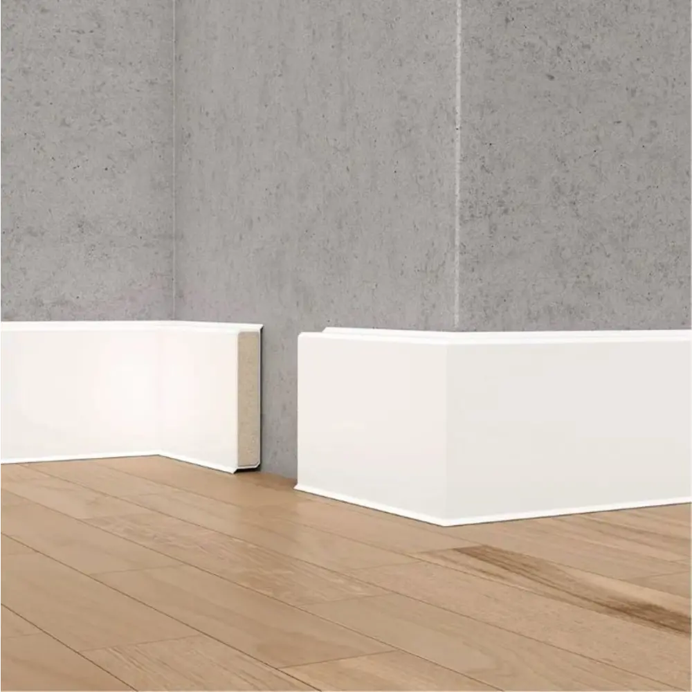 Фото Плинтус напольный Dollken Cubu flex life Белоснежный 100x11x2500 мм 7 шт. Фото Плинтус напольный Dollken Cubu flex life Белоснежный 100x11x2500 мм 7 шт.