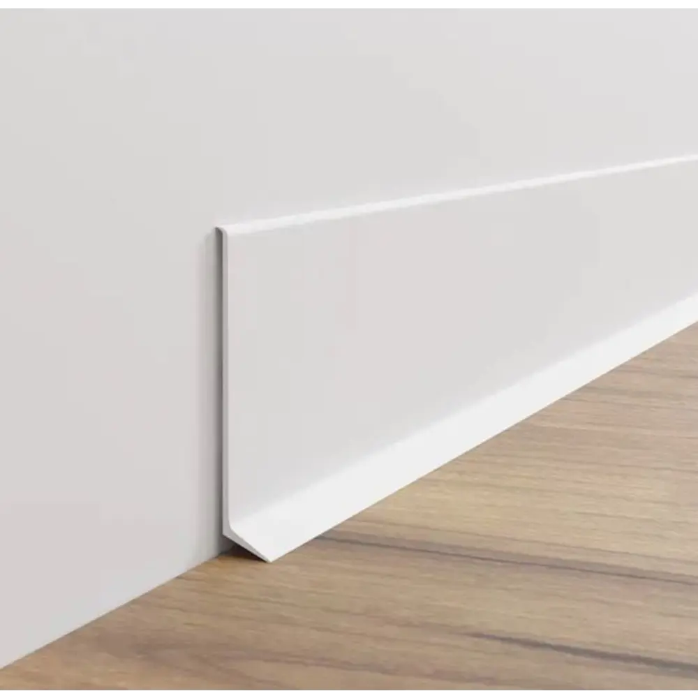 Фото Плинтус напольный AlPro13 алюминиевый анодированный L80 AluminiumPro 80x1x2950 мм белый 5 шт. Фото Плинтус напольный AlPro13 алюминиевый анодированный L80 AluminiumPro 80x1x2950 мм белый 5 шт.