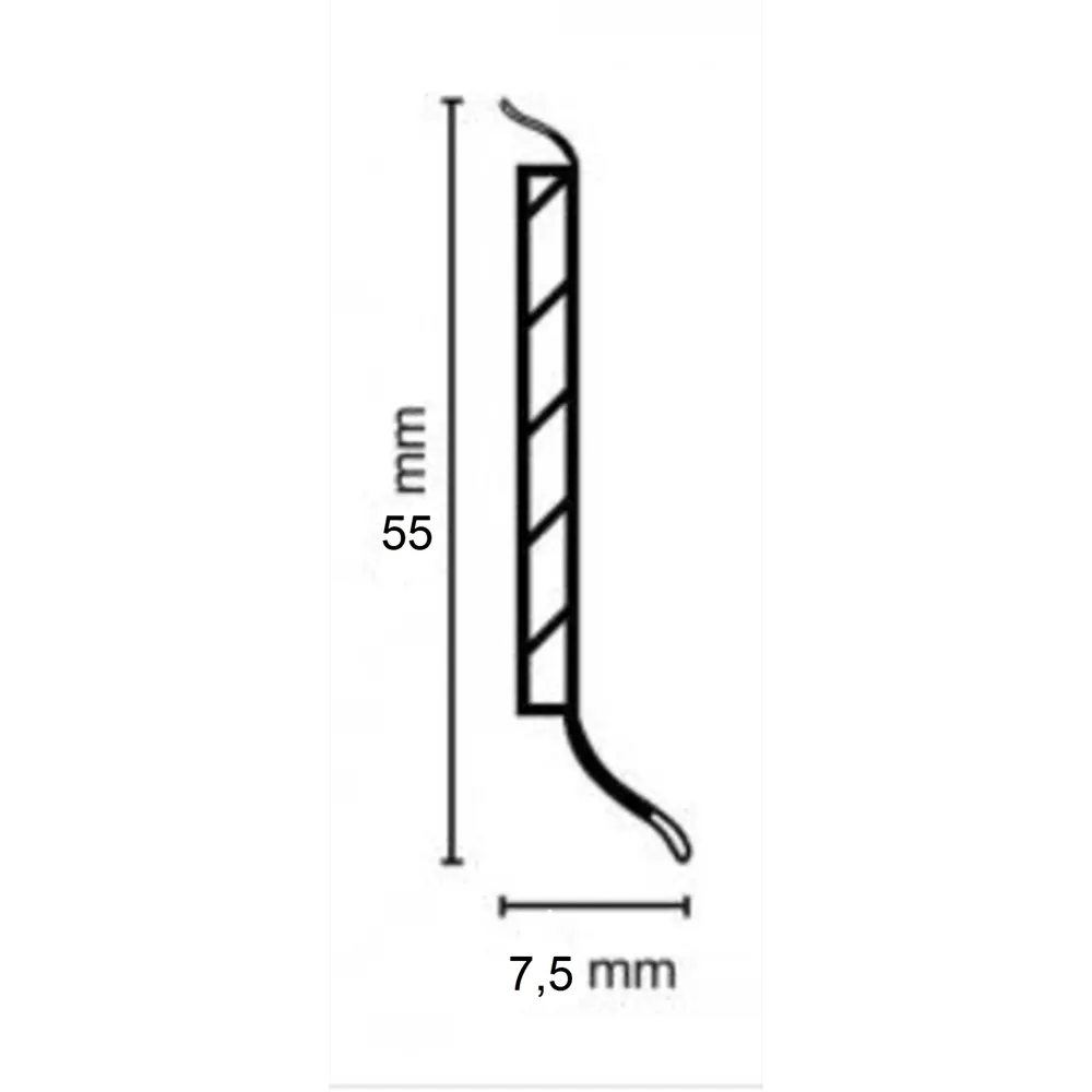Фото 2 Плинтус напольный Dollken S60 flex life with short Черный 55x5x2575 мм 5 шт. Фото 2 Плинтус напольный Dollken S60 flex life with short Черный 55x5x2575 мм 5 шт.