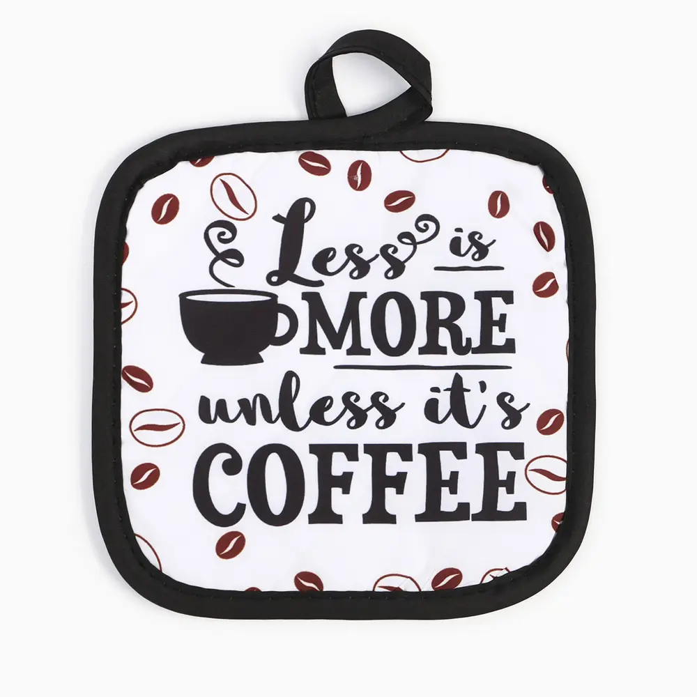 Фото 2 Прихватка 17x17 см Доляна Coffee полиэстер цвет белый Фото 2 Прихватка 17x17 см Доляна Coffee полиэстер цвет белый