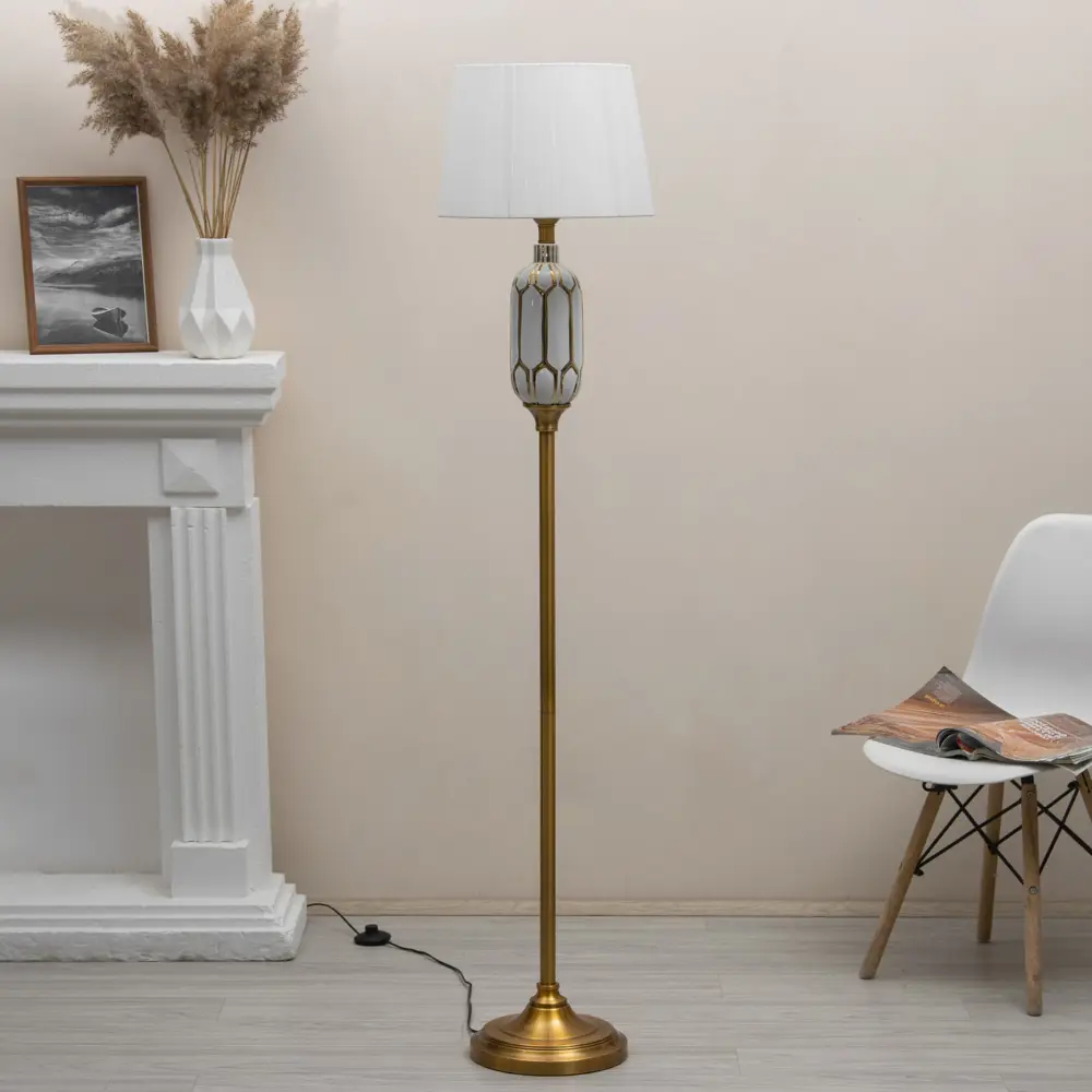 Фото 8 Торшер Bayerlux Магда Е27 40Вт белый 30x30x156см