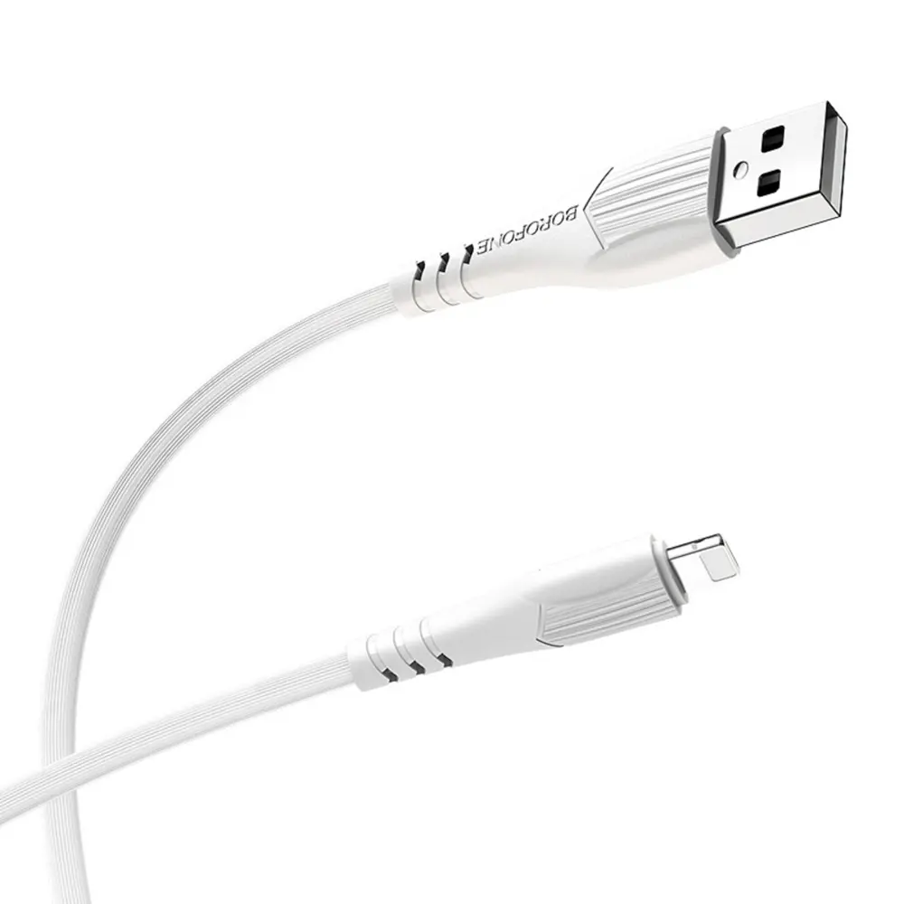 Фото 2 Кабель Borofone BX37 Lightning - USB 2.4 А 1 м цвет белый Фото 2 Кабель Borofone BX37 Lightning - USB 2.4 А 1 м цвет белый