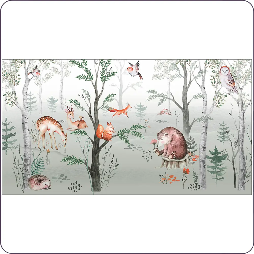 Фото 2 Фотообои флизелиновые Bartonwall 500x270 см Сказочный лес Животные