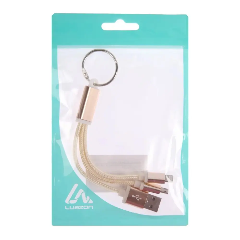Фото 5 Кабель 2 в 1 LuazON microUSB/Lightning - USB 1 А цвет золотистый Фото 5 Кабель 2 в 1 LuazON microUSB/Lightning - USB 1 А цвет золотистый