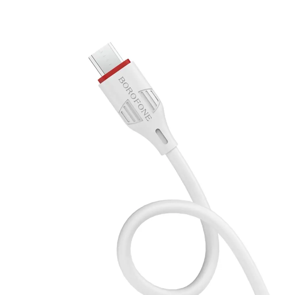 Фото 5 Кабель Borofone BX17 micro USB - USB 24 А 1 м цвет белый Фото 5 Кабель Borofone BX17 micro USB - USB 24 А 1 м цвет белый