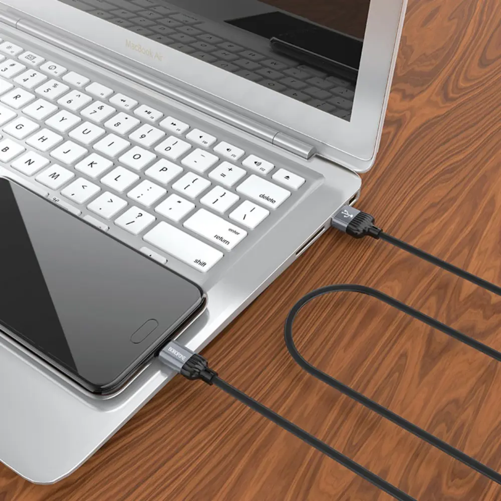 Фото 3 Кабель Borofone BX28 Dignity USB - Type-C 3A 1 м цвет чёрный Фото 3 Кабель Borofone BX28 Dignity USB - Type-C 3A 1 м цвет чёрный