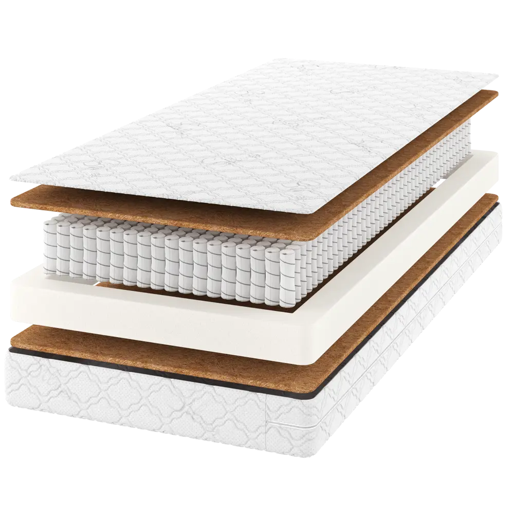 Фото 2 Матрас Seven Dreams Dream EVS500 Cocos Plus 100x18x190 см независимый пружинный блок, односпальный Фото 2 Матрас Seven Dreams Dream EVS500 Cocos Plus 100x18x190 см независимый пружинный блок, односпальный