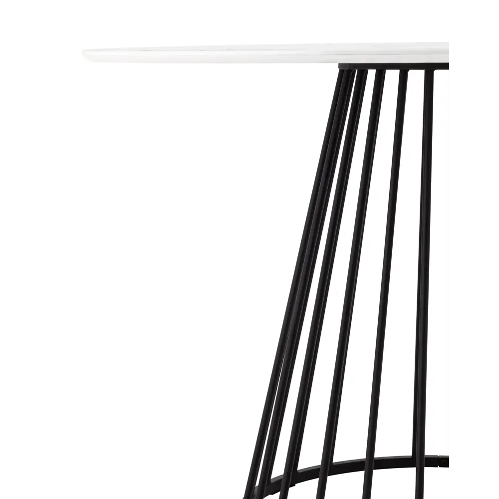 Фото 6 Кухонный стол круглый Stool Group Ливерпуль 110x75x110 см МДФ цвет белый/черный Фото 6 Кухонный стол круглый Stool Group Ливерпуль 110x75x110 см МДФ цвет белый/черный