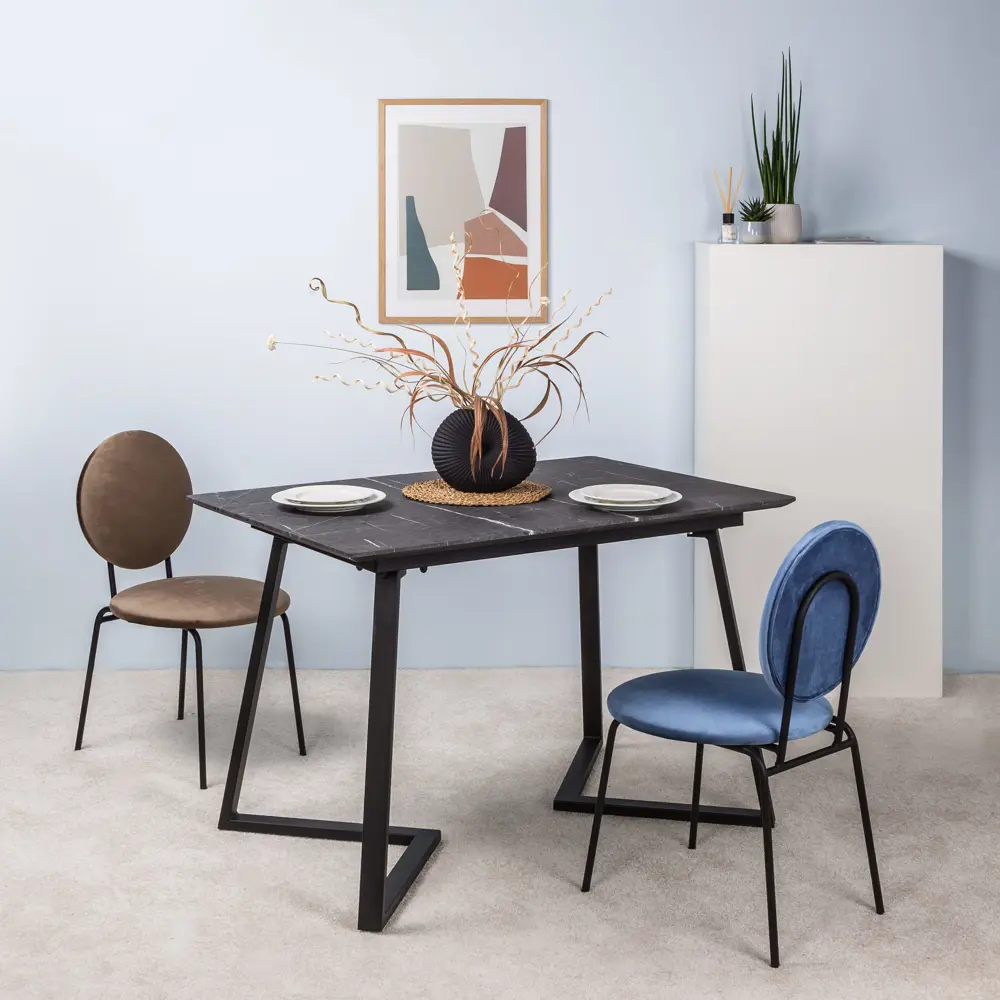 Фото 6 Стол прямоугольный R-Home Роналдо 120-160x75x80 см МДФ цвет черный