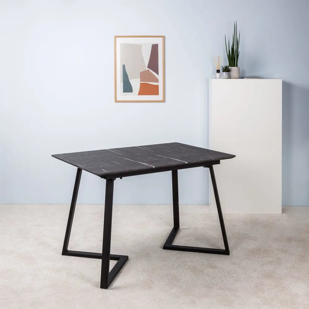 Фото 8 Стол прямоугольный R-Home Роналдо 120-160x75x80 см МДФ цвет черный