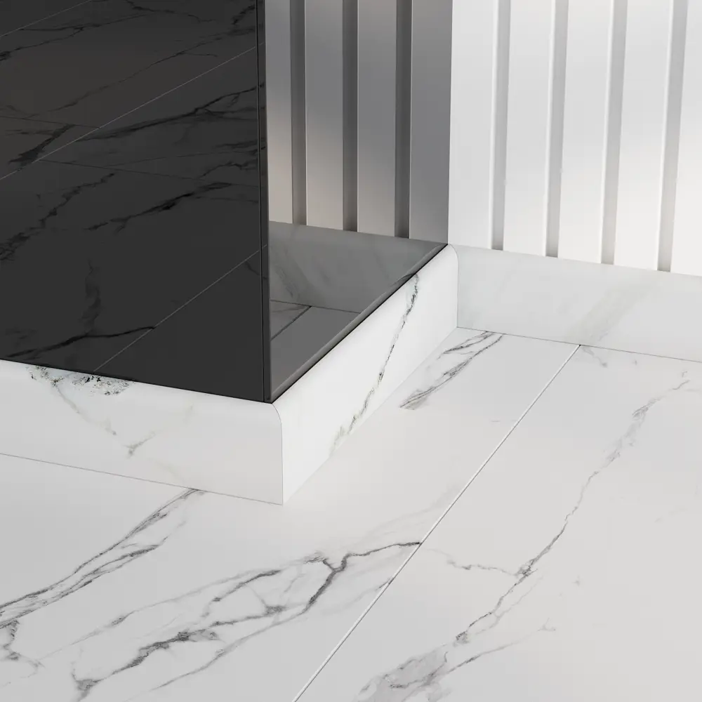 Фото Плинтус напольный Goodway Мрамор Миконос 60x12x2400 мм