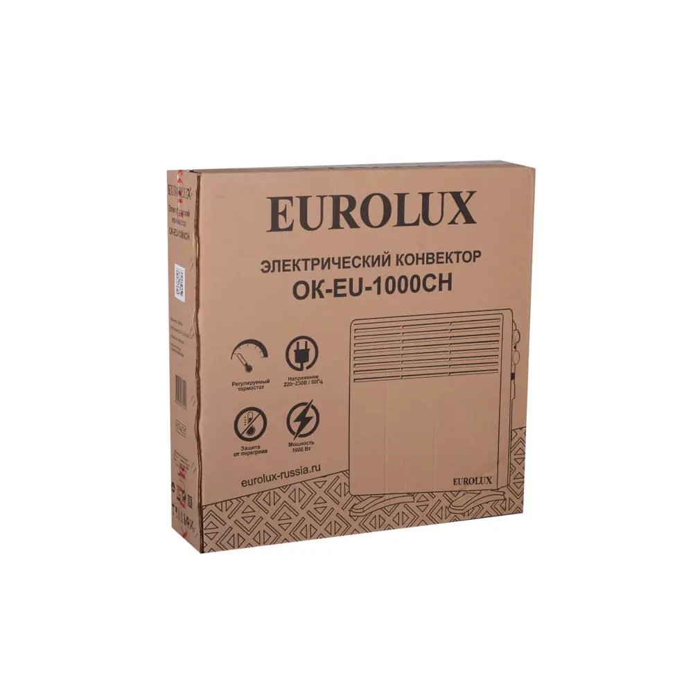 Фото 4 Конвектор электрический Eurolux ОК-EU-1000CH с механическим термостатом 1000 Вт Фото 4 Конвектор электрический Eurolux ОК-EU-1000CH с механическим термостатом 1000 Вт