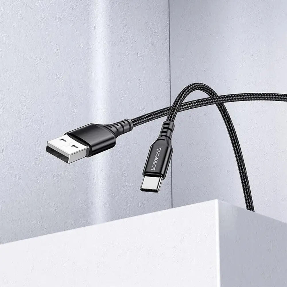 Фото 4 Кабель Borofone BX54 Type-C - USB 2.4 А 1 м цвет чёрный Фото 4 Кабель Borofone BX54 Type-C - USB 2.4 А 1 м цвет чёрный