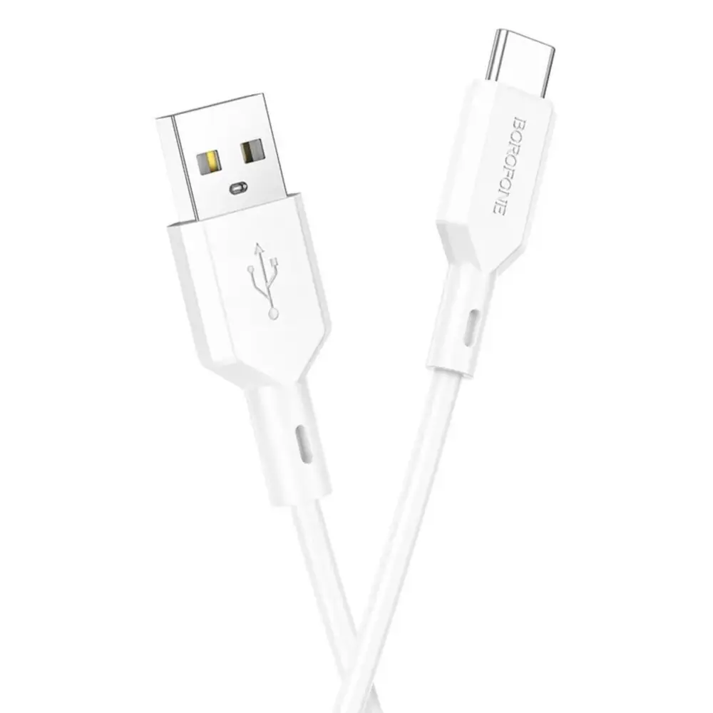 Фото 2 Кабель Borofone BX70 Type-C - USB 3 А 1 м цвет белый Фото 2 Кабель Borofone BX70 Type-C - USB 3 А 1 м цвет белый