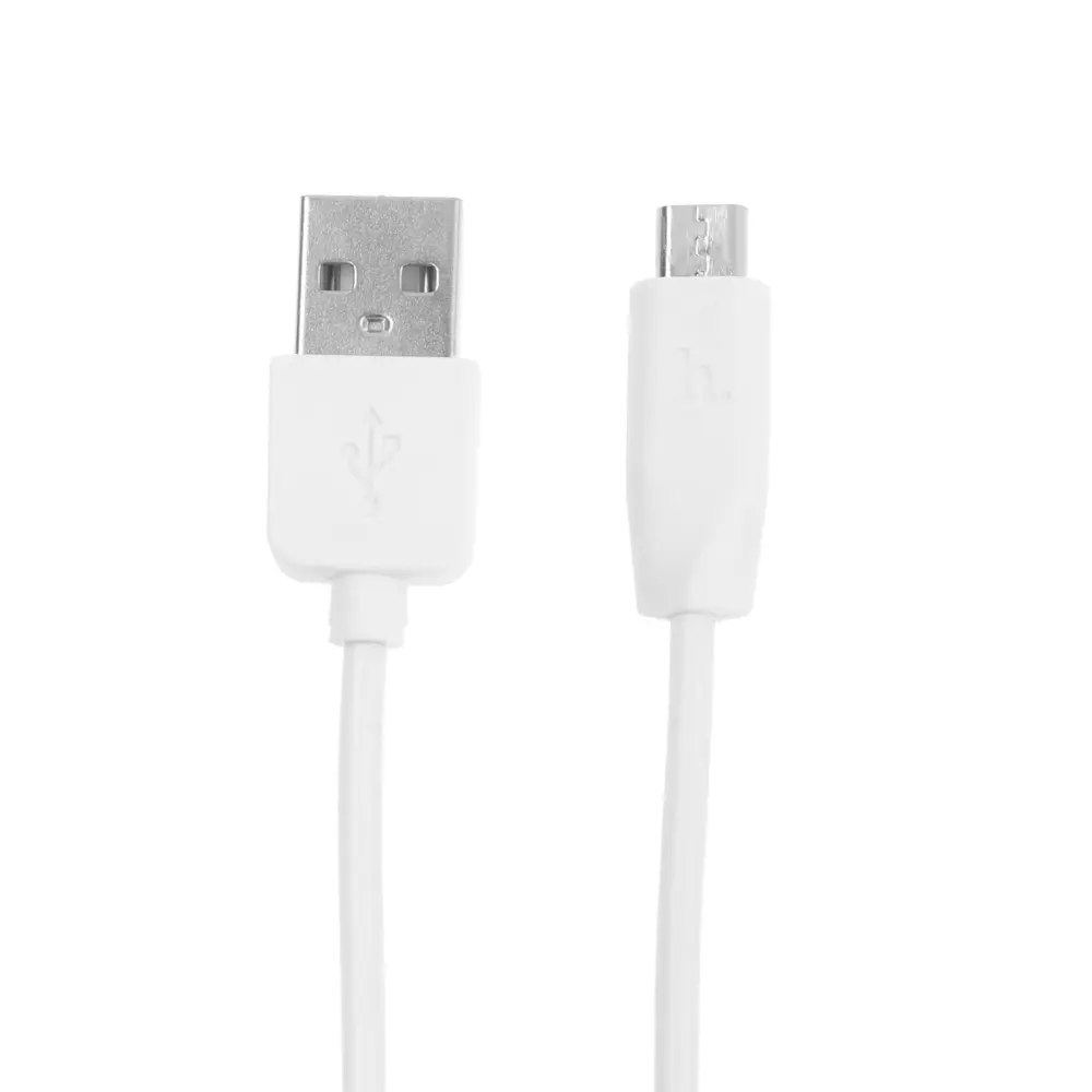 Фото 2 Кабель Hoco X1 microUSB - USB 2.4 А 2 м цвет белый Фото 2 Кабель Hoco X1 microUSB - USB 2.4 А 2 м цвет белый
