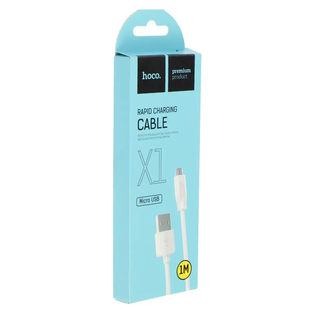 Фото 4 Кабель Hoco X1 microUSB - USB 2.4 А 1 м цвет белый