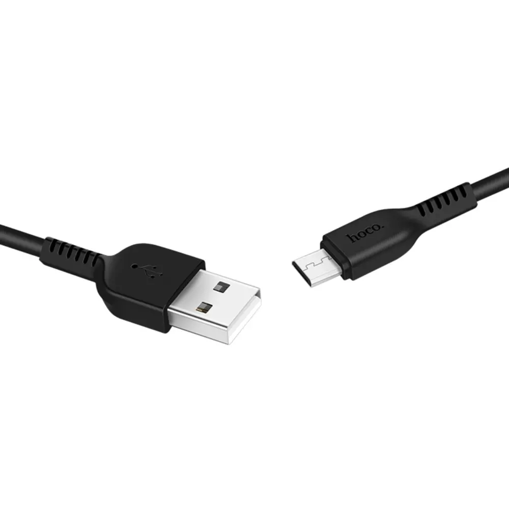 Фото 5 Кабель Hoco X13 microUSB - USB 24 А 1 м ПВХ оплетка цвет чёрный Фото 5 Кабель Hoco X13 microUSB - USB 24 А 1 м ПВХ оплетка цвет чёрный