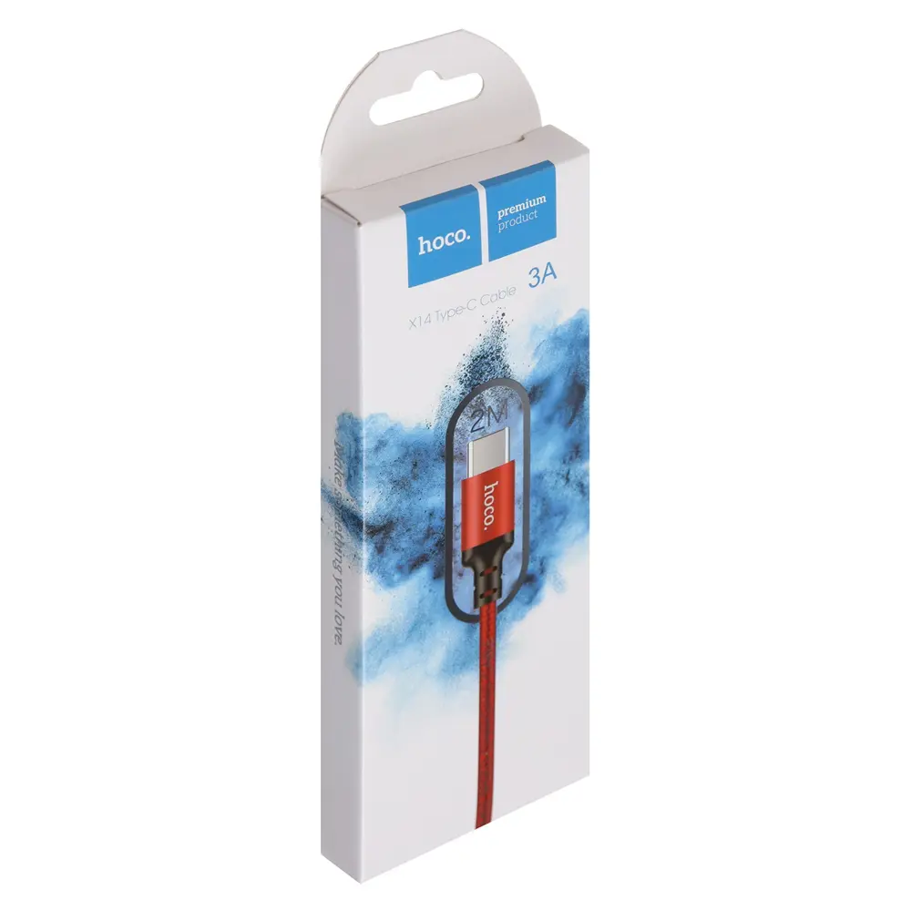 Фото 6 Кабель Hoco X14 Times Speed Type-С - USB 3 А 2 м черно-красный Фото 6 Кабель Hoco X14 Times Speed Type-С - USB 3 А 2 м черно-красный