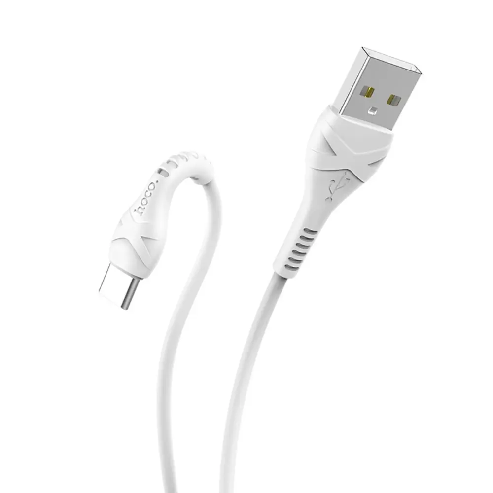 Фото 7 Кабель Hoco X37 Type-C - USB 3 А 1 м ПВХ оплетка цвет белый Фото 7 Кабель Hoco X37 Type-C - USB 3 А 1 м ПВХ оплетка цвет белый