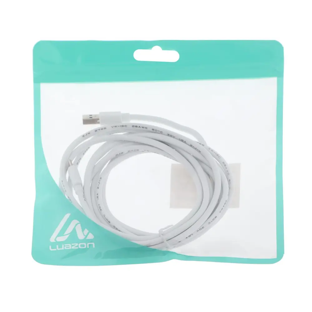 Фото 5 Кабель LuazON Type-C - USB 1 А 3 м цвет белый Фото 5 Кабель LuazON Type-C - USB 1 А 3 м цвет белый