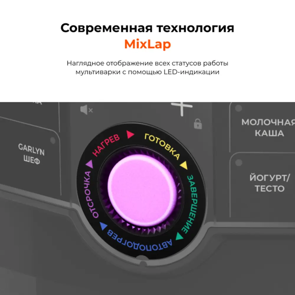 Фото 7 Мультиварка Garlyn MR-Solo 11 5 л 14 программ цвет черный Фото 7 Мультиварка Garlyn MR-Solo 11 5 л 14 программ цвет черный