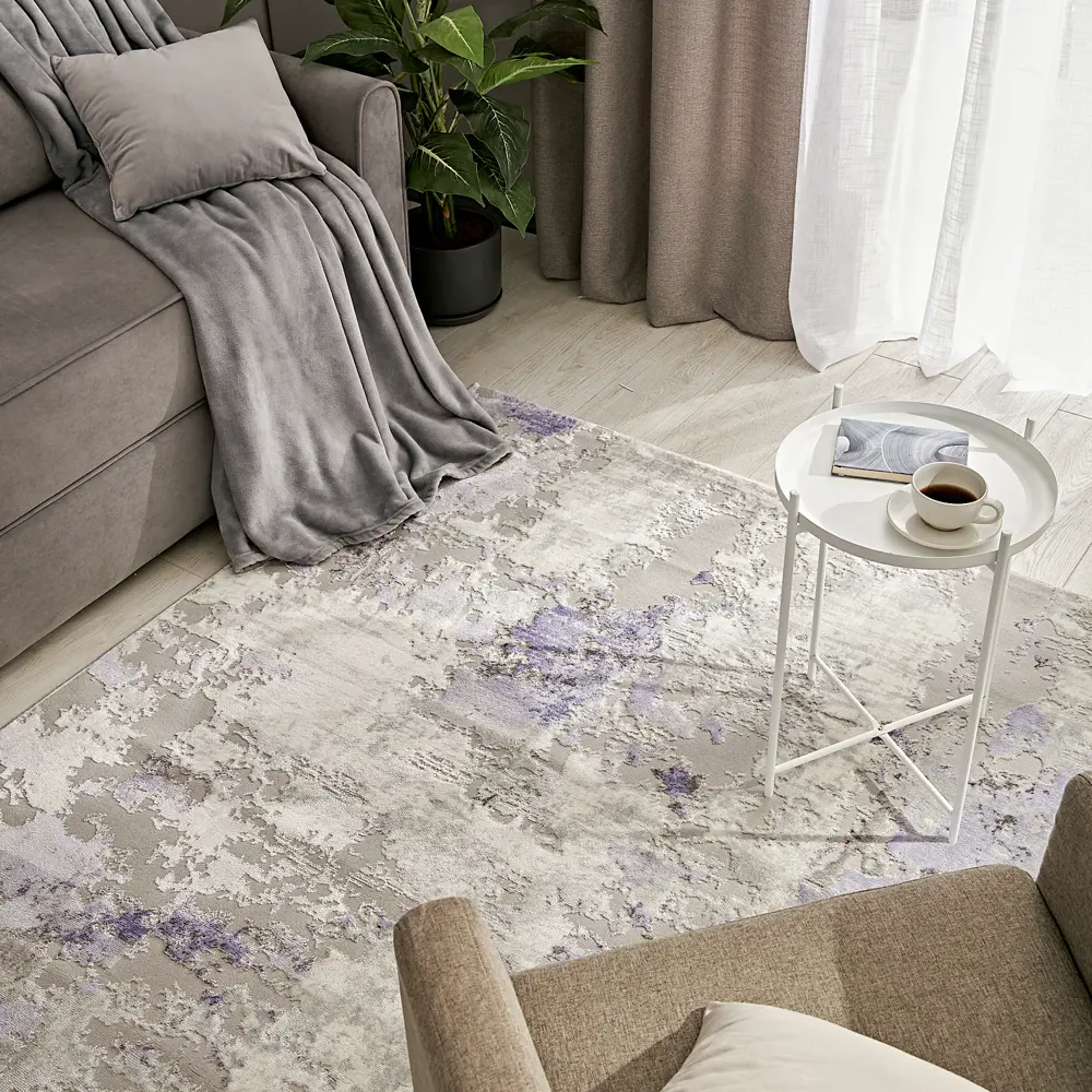 Фото Ковер полиэстер Inspire Breeze 5473А 160x230 см цвет светло-серый Фото Ковер полиэстер Inspire Breeze 5473А 160x230 см цвет светло-серый
