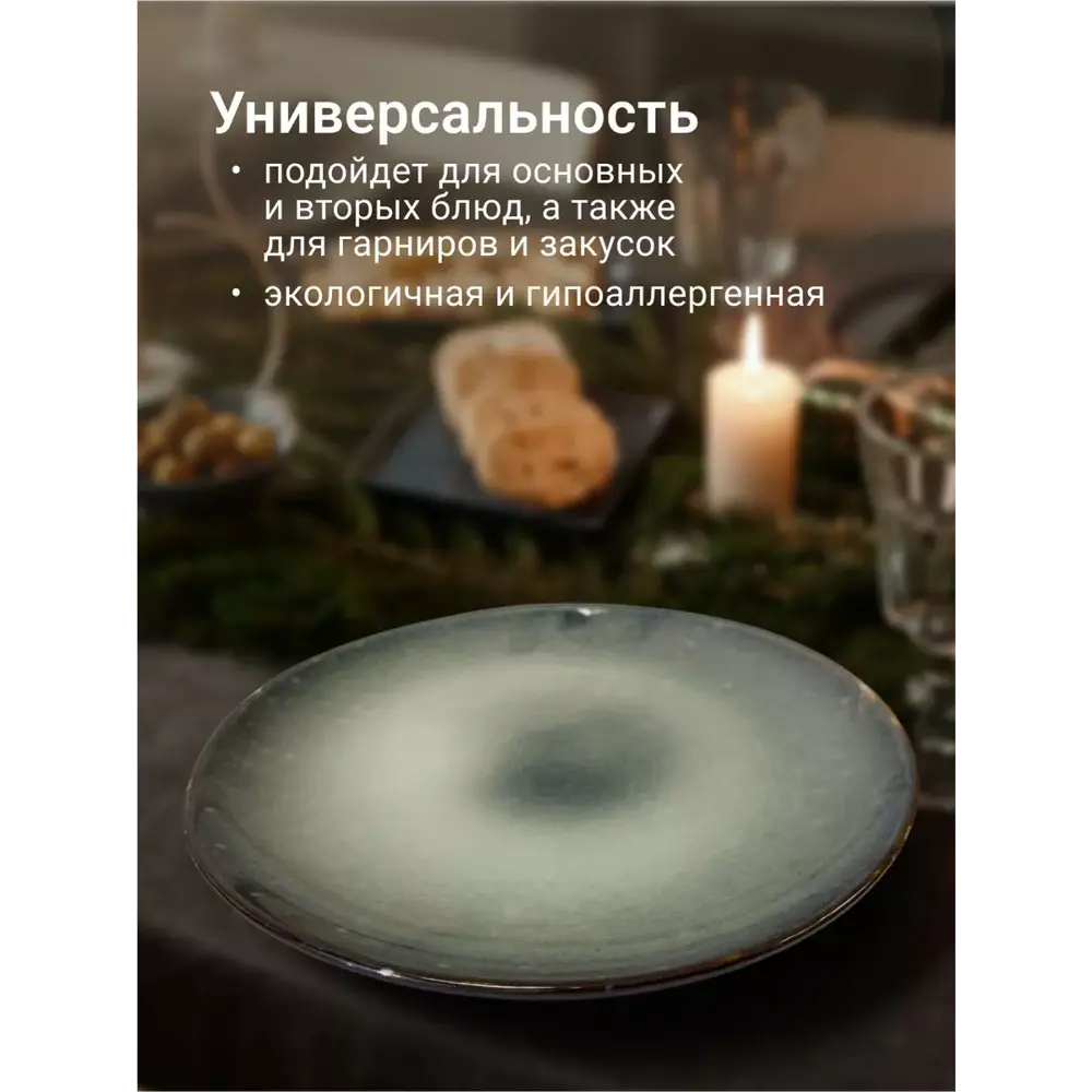 Фото 4 Набор тарелок 2 шт Homium Gallery 27.50x2x27.50 см керамика цвет синий