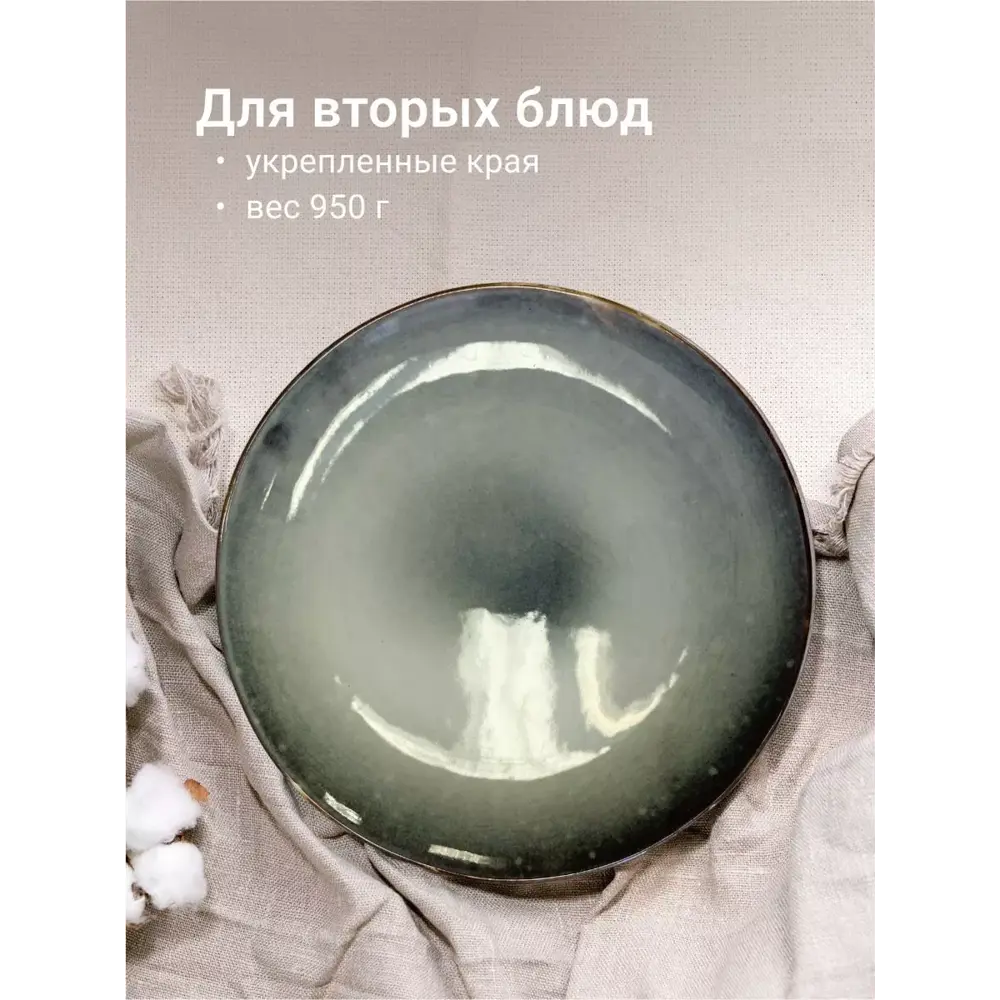 Фото 3 Набор тарелок 2 шт Homium Gallery 27.50x2x27.50 см керамика цвет синий